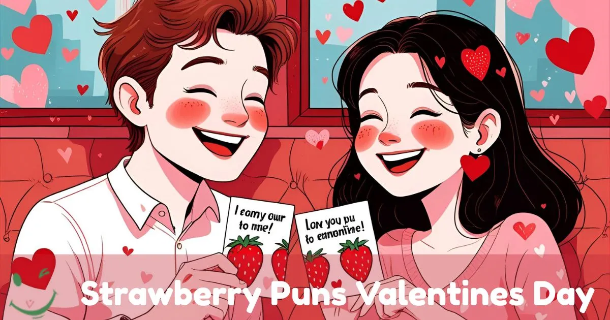 Strawberry Puns Valentines Day