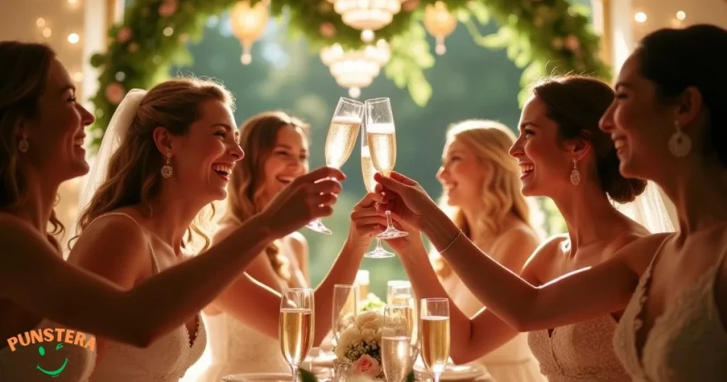 Champagne Wedding Laugh