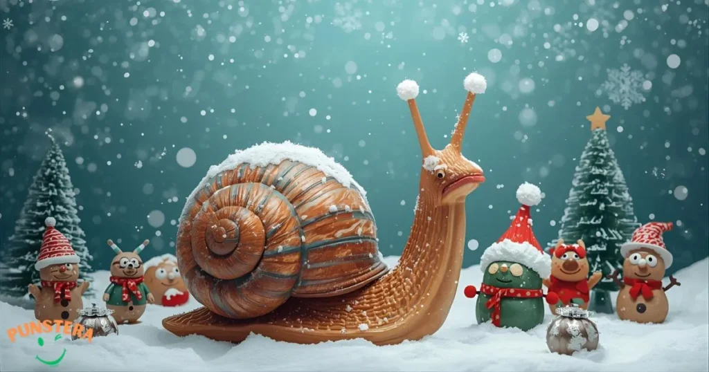 Holiday Special Christmas Snail Puns