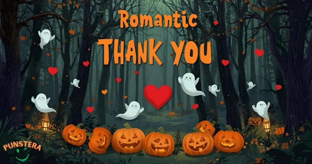 Romantic Halloween Thank You Puns
