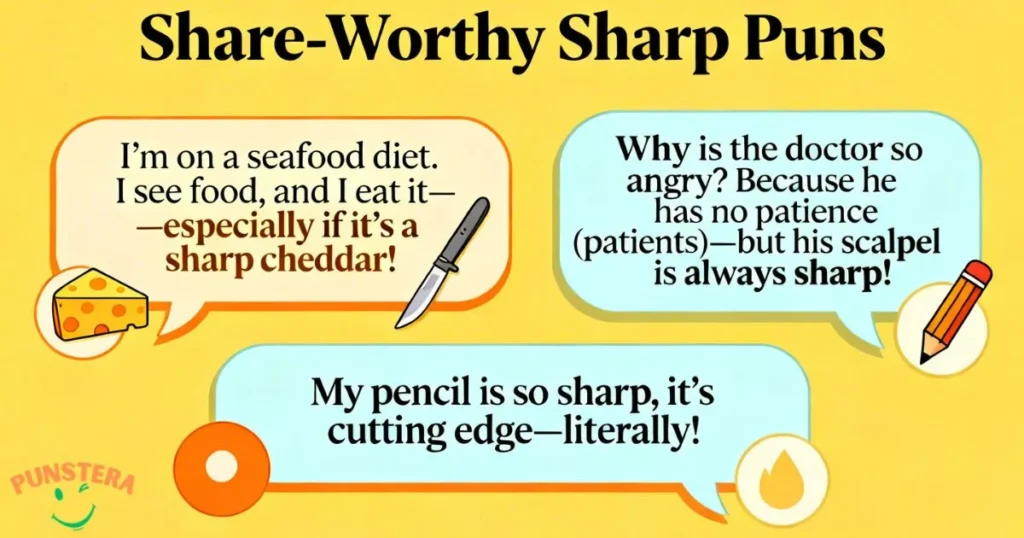 Share Worthy Sharp Puns
